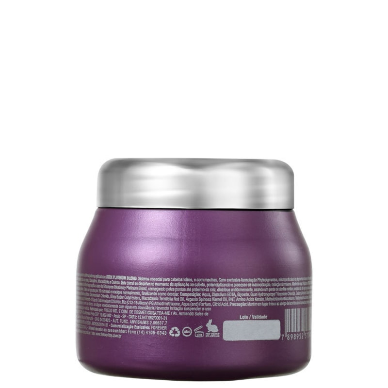 Forever Liss Professional Platinum Blond - Redutor de Volume Matizador 250g
