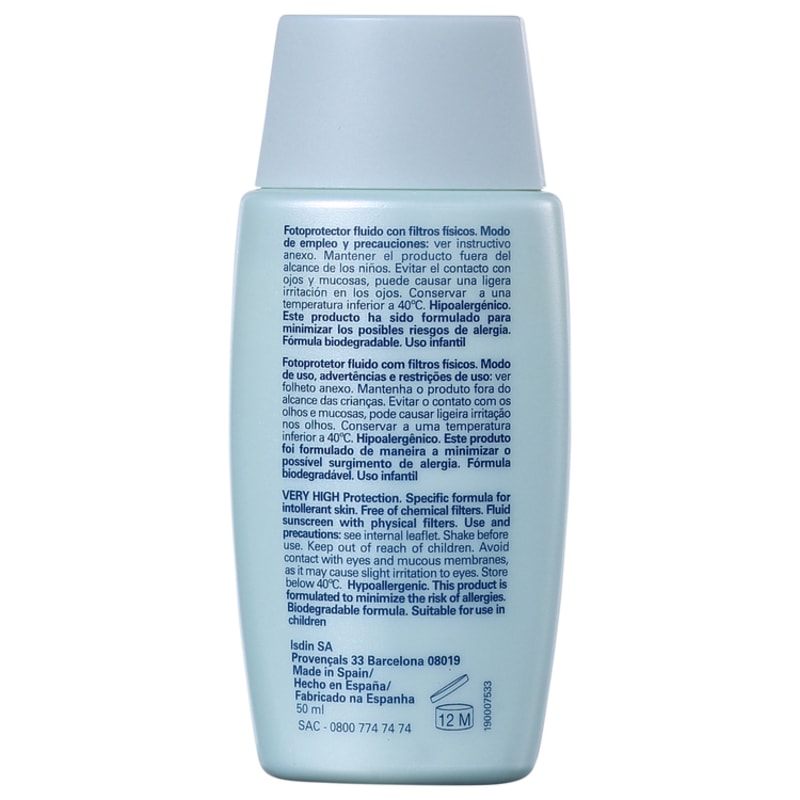 ISDIN Fotoprotector Fusion Fluid Mineral FPS 50 - Protetor Solar Facial Fluído 50ml