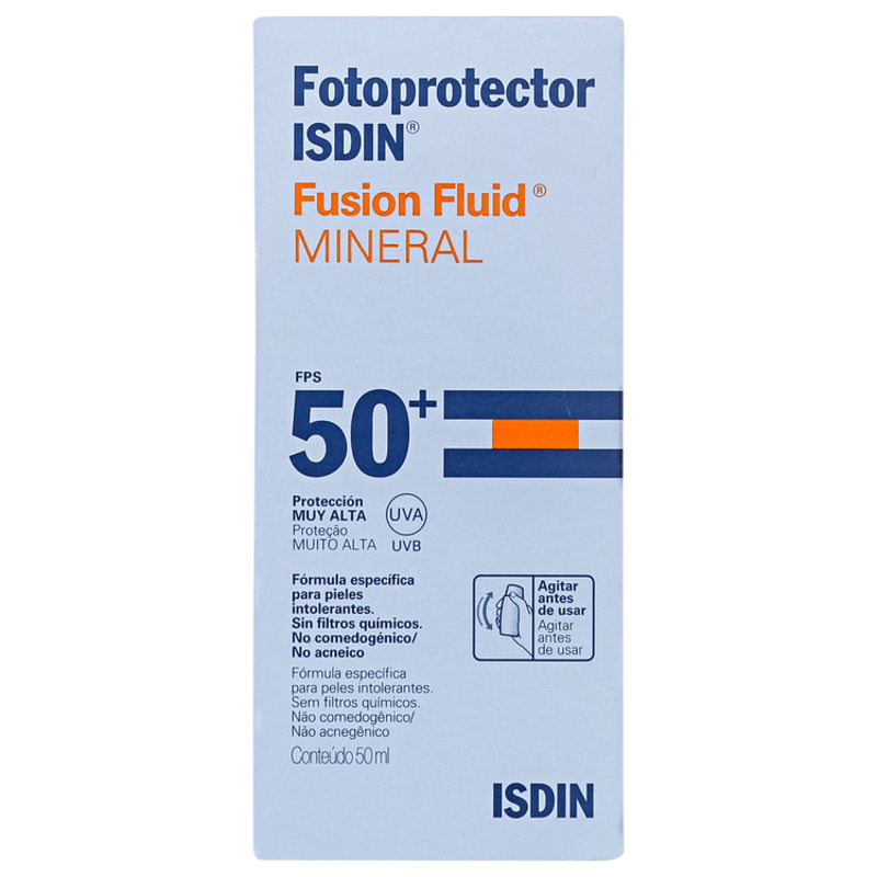 ISDIN Fotoprotector Fusion Fluid Mineral FPS 50 - Protetor Solar Facial Fluído 50ml