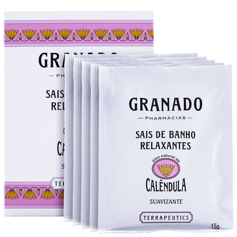 Granado Terrapeutics Relaxantes Calêndula - Sais de Banho 5x16g