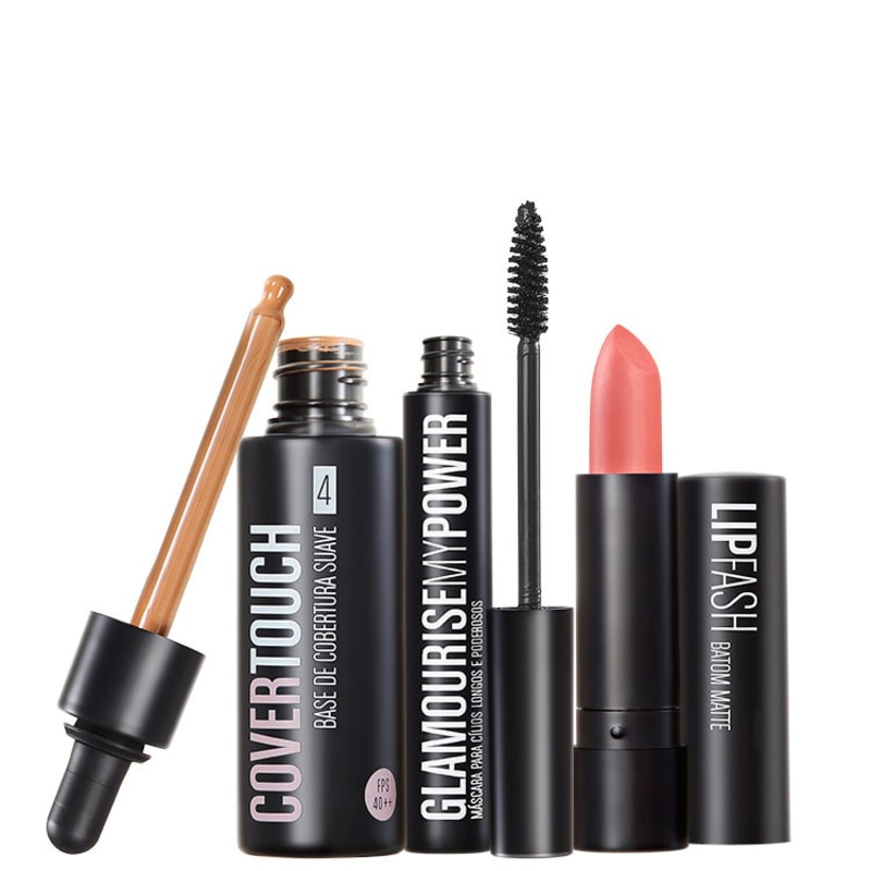 Kit Océane Femme Cover Touch 4 Glamourise Lip Fash Gorgeous Nut (3 produtos)