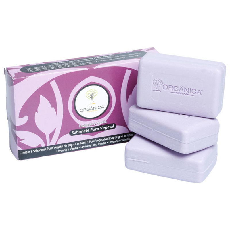 Kit Orgânica Lavanda e Vanilla - Sabonetes em Barra 3x90g