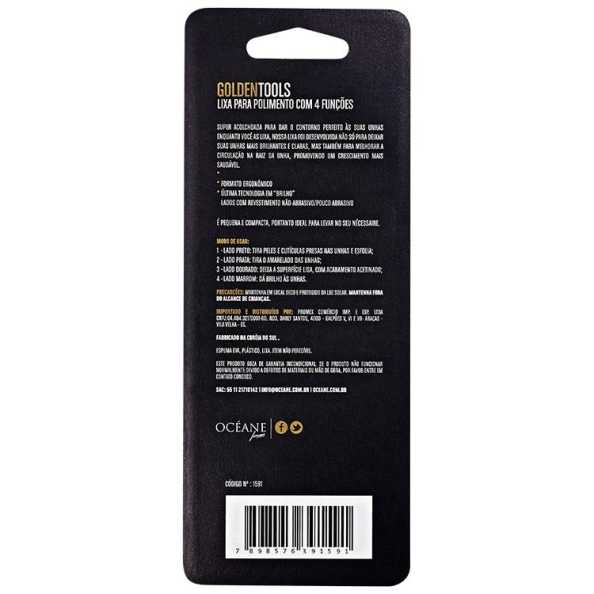 Océane Femme Golden Tools para Polimento 4 Funções - Lixa de Unha