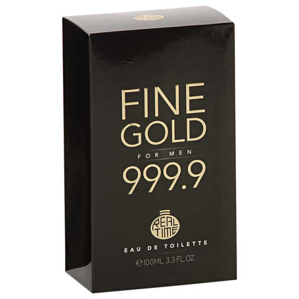 Fine Gold 999.9 Real Time Perfume Masculino Belezana