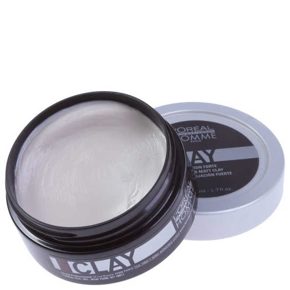 L'Oréal Professionnel Homme Clay Force 5 - Pasta de Fixação Forte 50ml