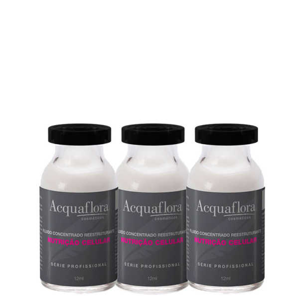 Acquaflora Nutrição Celular Tratamento - Ampola de Tratamento 3x12ml