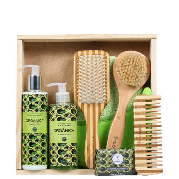 Kit Banho Orgânica Conforto Abacate e Oliva (7 produtos)
