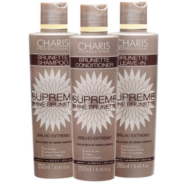 Kit de Tratamento Charis Supreme Shine Brunette (3 Produtos)