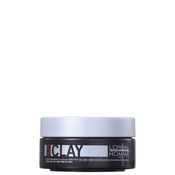L'Oréal Professionnel Homme Clay Force 5 - Pasta de Fixação Forte 50ml