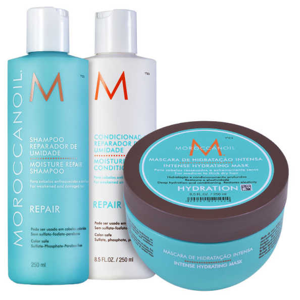 Moroccanoil Repair Hydrating Mask Kit (3 Produtos)
